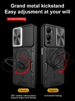 Coque de téléphone antichoc en TPU et PC avec support magnétique en métal pour ITEL City 200, protection d'appareil photo, coque arrière