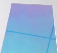 Service de découpe de feuilles acryliques irisées arc-en-ciel 1220x2440, finition holographique, épaisseur 1-40 mm pour la décoration
