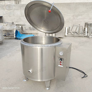 Bouilloire à gaine de gaz électrique industrielle 500L grand réservoir de cuisson à ébullition pour usine de transformation des aliments - Product Image 1