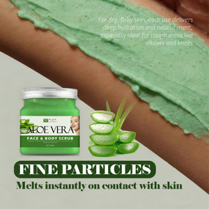Mejor <span class=keywords><strong>Exfoliante</strong></span> Corporal Batido de Aloe Vera 500g, Crema <span class=keywords><strong>Exfoliante</strong></span> Facial Batida Natural <span class=keywords><strong>con</strong></span> <span class=keywords><strong>Glicerina</strong></span> para Rostro, Retiene la Humedad, Marca Privada - Product Image 1