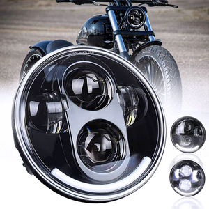 Phare LED OVOVS 5,75 pouces (5 3/4 pouces) avec DRL blanc pour Harley-Davidson Dyna Sportster Iron 883 Low Rider Street <span class=keywords><strong>Bob</strong></span> Softail - Product Image 1