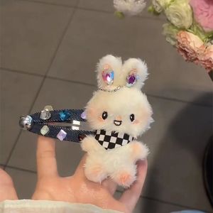 <b>Cute</b> plush toy, little brown <b>bear</b> and bunny, rhinestone hair clip, denim hair clip, high-value sweet hair accessories, Japanese - Product Image 4