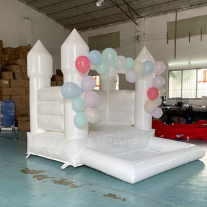 Mini Castillo de gorila inflable, <span class=keywords><strong>casa</strong></span> de rebote inflable blanca con piscina de bolas - Product Image 5