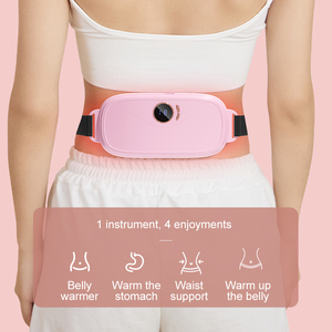 2024 mais novo massageador de cãibra cinto de aquecimento vibratório almofada térmica alívio menstrual dor cintura estômago recarga quente - Product Image 4