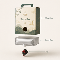 Emballage OEM Bag-in-Box avec robinet, poche liquide alimentaire sécurisée pour le stockage de boissons, jus, vin et sirop