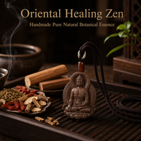 Collier d'encens au Borneol fait main, pendentif Bouddha de la Guérison, amulette naturelle aux herbes, OEM, marque privée, apaisement mental