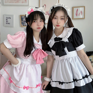 Disfraz de Cosplay Estilo Japonés de Maid con Lazo, Vestido Lolita Alice, Rosa y Negro, Primavera 2025, Juego de Rol de Anime - Product Image 3