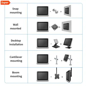 RK3288 Cortex-A17 Monitor layar sentuh kapasitif Panel Android industri komputer semua dalam satu PC untuk industri