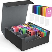 Boîte de rangement rectangulaire magnétique verticale étanche en PU pour cartes de jeu, support de cartes, protection pour cartes de tarot
