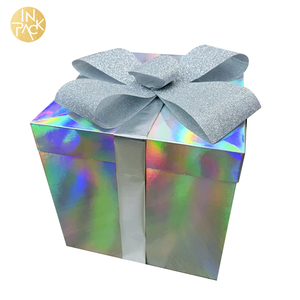 Trong Gói Bán Buôn Có Thể Tái Chế Lớn Giáng Sinh Sang Trọng Gấp Lớn Long Lanh Bowknot Cứng Nhắc Tông Kid Giấy Hộp Quà Tặng Cho Hiện Nay - Product Image 3