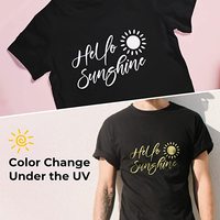 Vinyle de transfert de chaleur de changement de couleur claire de soleil sensible UV pour des T-shirts