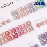 JOUS Kit de vernis gel UV effet œil de chat rose scintillant 2026, ensemble de vernis à ongles classique, vente en gros 15ml