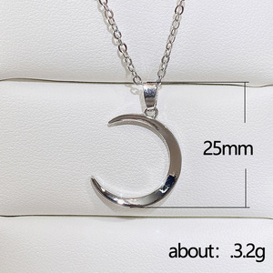 Collar con Colgante de Luna Creciente para Mujer, Joyería Minimalista de Moda - Product Image 5