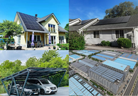 Vente en gros de tuiles solaires photovoltaïques de 195 W, 21 V, 660 * 1420 mm, demi-coupes, panneaux solaires en verre trempé pour éclairage public
