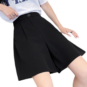 Femmes printemps taille haute minceur a-ligne noir Shorts 2024 décontracté 5 pièces pantalon Style coréen - Product Image 4