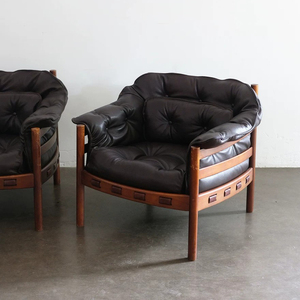 Fauteuil Vintage Nordique de Luxe Léger en Bois Massif pour Salon, Salle de Thé, Chaise de Designer, Chaise Simple, Chaise de Chasse - Product Image 3