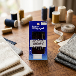 Agujas de Hilo Automático ND0058 |   Agujas de Coser Autoenhebradoras Royal Surtidas de 0.89mm, 0.76mm y 0.71mm, Agujas de Coser a Mano de Acero - Product Image 2