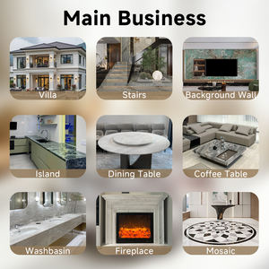 Décoration intérieure moderne en pierre <span class=keywords><strong>naturelle</strong></span> chinoise polie, motif dragon argenté, pour application sur les sols et les murs d'hôtels - Product Image 5