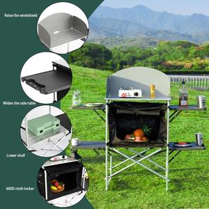 Outdoor Camping Mobile Kitchen Multifunctional <b>Storage</b> <b>Box</b> Portable Folding Table AYSL260501A1132 Portable Folding Table AYSL260 - Product Image 3