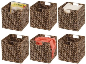 Cesta <span class=keywords><strong>de</strong></span> Paja para Boda, Cesta <span class=keywords><strong>de</strong></span> Almacenamiento <span class=keywords><strong>de</strong></span> Ratán Tejida a Mano, Decoración <span class=keywords><strong>de</strong></span> Pared Estilo Boho, Cestas <span class=keywords><strong>de</strong></span> <span class=keywords><strong>Mimbre</strong></span> Cuadradas Plegables para Escaleras - Product Image 2