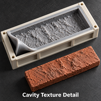 Moule à effet brique en résine Tietuo + noyau en élastomère PU C257-G2, moule et fournisseur de matériaux pour surfaces à l'aspect pierre, examen des plans