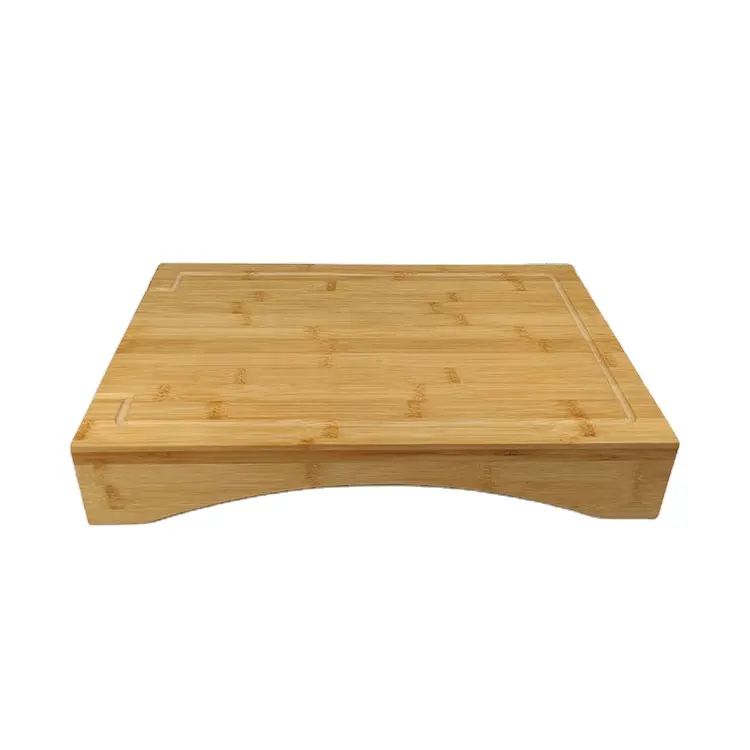 Eco Friendly Sustainable bamboo chopping board with Double Stainless Steel Container
