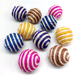2025 Offre Spéciale Pet Interactive & Movement Toys Interactive Cat Teaser Ball 4.3cm Grinçant <span class=keywords><strong>Sisal</strong></span> Ball Durable Pet Toy Ball - Product Image 3