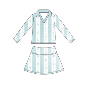 Ropa Deportiva Informal Personalizada, Lazos Coquetos, Camisa de Manga Larga para Niñas, Falda, Pantalones Cortos, Conjuntos de Boutique para Hermanas - Product Image 5