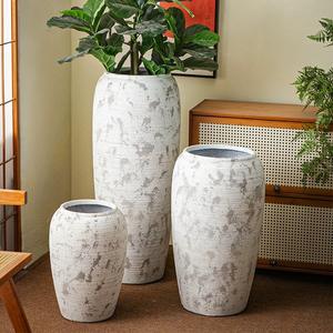 素朴な背の高い屋外ガーデンフロアホテルホームデコレーションプランターとポット、ファイバークレイポットフラワープランター - Product Image 3