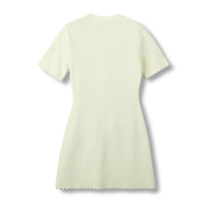 ชุดเดรสแขนสั้นมีกระดุมครึ่งเม็ดสำหรับผู้หญิงชุดเดรส2025แขนสั้นสง่างามสำหรับฤดูใบไม้ผลิ - Product Image 3