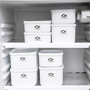 Food <b>Storage</b> Containers Rectangle Clip On Lid For Refrigerator <b>Microwave</b> Use - Product Image 1