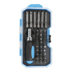 34pc <b>Screwdriver</b> Tool <b>Set</b> <b>Precision</b> Bits For Home And Automotive Use Blue Box Storage With Anti Slip Handle - Product Image 1