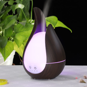 Humidificador de aire ultrasónico de 200ml, difusor de aceites esenciales de aromaterapia, grano de madera de mármol nórdico para el hogar con lámpara de noche - Product Image 3