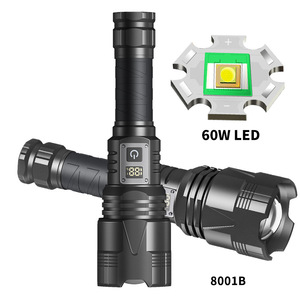 ไฟฉายพลังสูง XHP360 60W LED พร้อมหน้าจอดิจิตอล แบตเตอรี่แบบชาร์จได้ พอร์ต USB Type C แสงสีขาว ระยะไกล ใช้กลางแจ้ง - Product Image 3