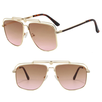 Lunettes de soleil DL à double pont en métal