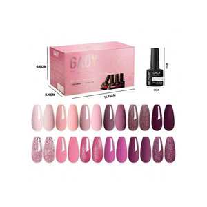 Esmalte de uñas en gel GAOY, set de 12 piezas, color brillante, para decoración de uñas. - Product Image 6