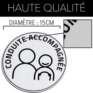 Autocollant magnétique double face réfléchissant pour voiture, idéal pour les stagiaires et les conducteurs débutants, avec ventouse - Product Image 2