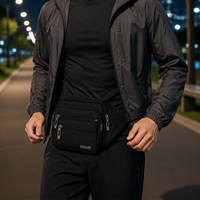 Sac banane en polyester pour homme OEM ODM, fabriqué en Chine, avec logo personnalisé, idéal pour les activités de plein air et les voyages quotidiens