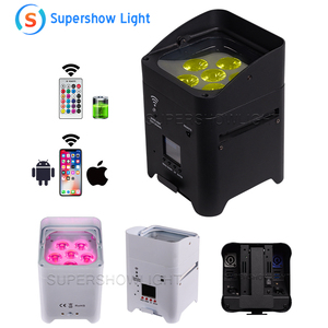 Éclairage de scène sans fil <span class=keywords><strong>pour</strong></span> éclairage de fête, 6x18W, lumière LED, RGBWA + UV, <span class=keywords><strong>prix</strong></span> bas - Product Image 1
