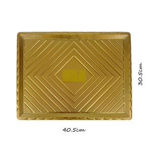 <strong>Plastic</strong> Wedding <strong>Dessert</strong> Cake Serving <strong>Tray</strong> Food Grade Thickened PET <strong>Square</strong> Disposable Luxury Gold <strong>Dessert</strong> Serving <strong>Tray</strong> with Cover - Product Image 3
