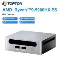 Mini PC Topton AMD R9 5900HX ES R5 5500U ES Mini ordinateur de bureau DDR4 NVMe SSD Mini PC Gamer Ordinateur de bureau 3x4K HTPC WiFi6