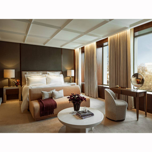 Ensemble de meubles de chambre à coucher d'hôtel en bois moderne et luxueux, suite d'hôtellerie 5 étoiles, <span class=keywords><strong>lit</strong></span> king-size et meubles de salon pour projet - Product Image 1