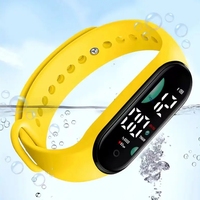 Jam Tangan Digital Tahan Air dengan Layar Sentuh LED, Tali Karet Oval Mewah untuk Pria dan Anak-anak.