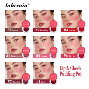 Trang Điểm Mới Đa-Sử Dụng Mềm Mại Đôi Môi Bouncy Má Mờ Pudding Nồi Môi Bùn 2 Trong 1 Son Môi Sương Mù Mặt Kem Matte Lip <span class=keywords><strong>Gloss</strong></span> - Product Image 3