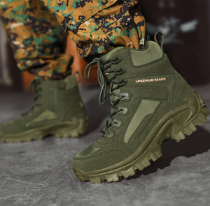 Bottes de désert à talon haut TSB22 39-46 pour hommes, vert olive, noir désert - Product Image 5