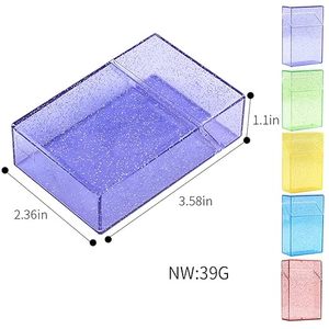 85mm King Size En Plastique Transparent Étui À <span class=keywords><strong>Cigarettes</strong></span> 20 Capacité Portable Mince Boîtes À Cigares Support De Poche Conteneur De Stockage Hommes - Product Image 4