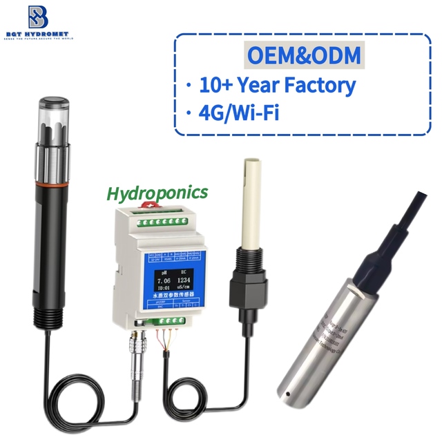 Hydroponic Agriculture Monitoring System 4G WiFi Wireless pH EC Sensor Water Level Sensor