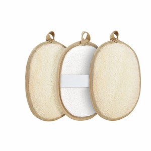 Brosse de bain en chair de luffa japonaise naturelle pure serviette de frottement de dos exfoliante ovale pour un usage domestique - Product Image 1