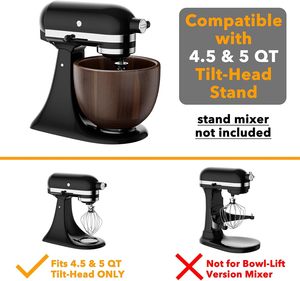 Prodotti di Tendenza 2026: Supporto <span class=keywords><strong>in</strong></span> <span class=keywords><strong>Legno</strong></span> di Acacia EUDR per <span class=keywords><strong>Ciotole</strong></span> da Impasto per Robot da Cucina KitchenAid - Product Image 5