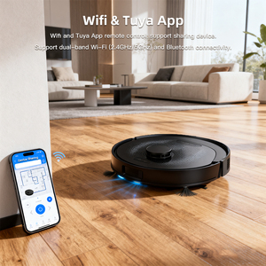 Aspirateur <span class=keywords><strong>robot</strong></span> intelligent RC700, aspirateur <span class=keywords><strong>robot</strong></span> automatique pour sols secs et humides, nettoyage automatique, batterie européenne, gyroscope, construction en plastique - Product Image 5